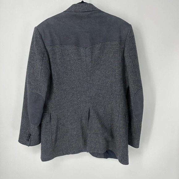 Pendleton wool sports coat jacket size 42 long gray blue classic western - Picture 2 of 12